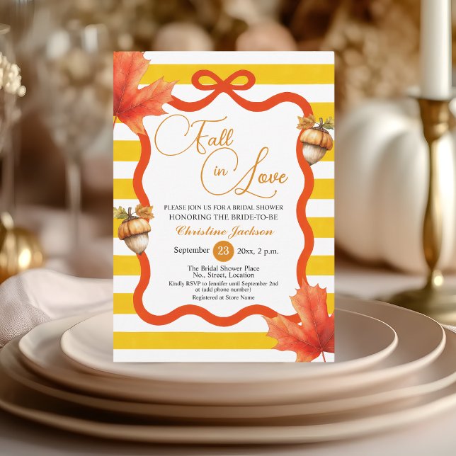 Invitation Fête de mariage Coquette aux feuilles d'érable Tom (Créateur téléchargé)