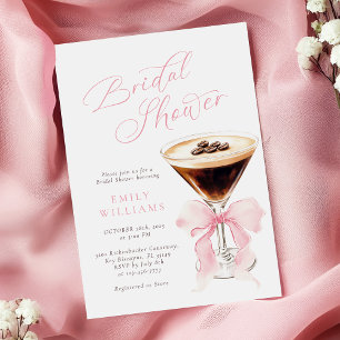 Invitation Fête de mariage Coquette Coffee 