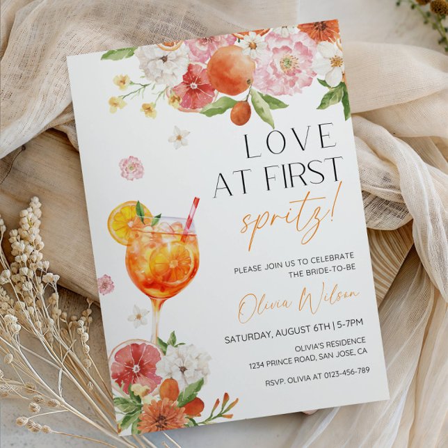 Invitation Fête de mariage « Coup de foudre au Spritz » (Créateur téléchargé)