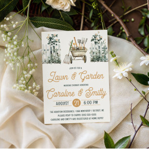 Invitation Fête de mariage dans le jardin, Fête de mariage