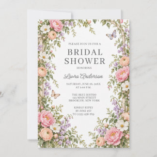 Invitation Fête de mariage dans un jardin de fleurs