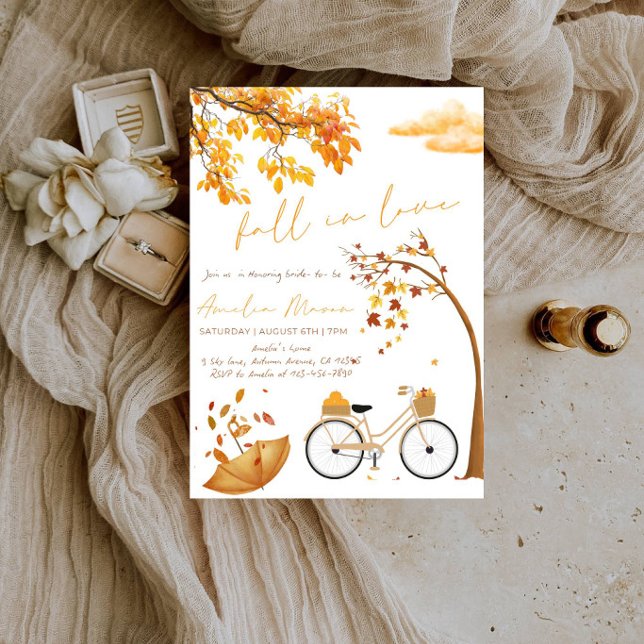 Invitation Fête de mariage d'automne - Fête de fiançailles de (Créateur téléchargé)