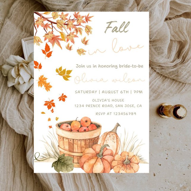 Invitation Fête de Mariage d'Automne - Fête de Mariage d'Auto (Créateur téléchargé)