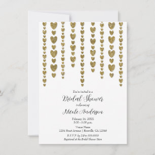 Invitation Fête de mariage de la Saint-Valentin aux cœurs d'o