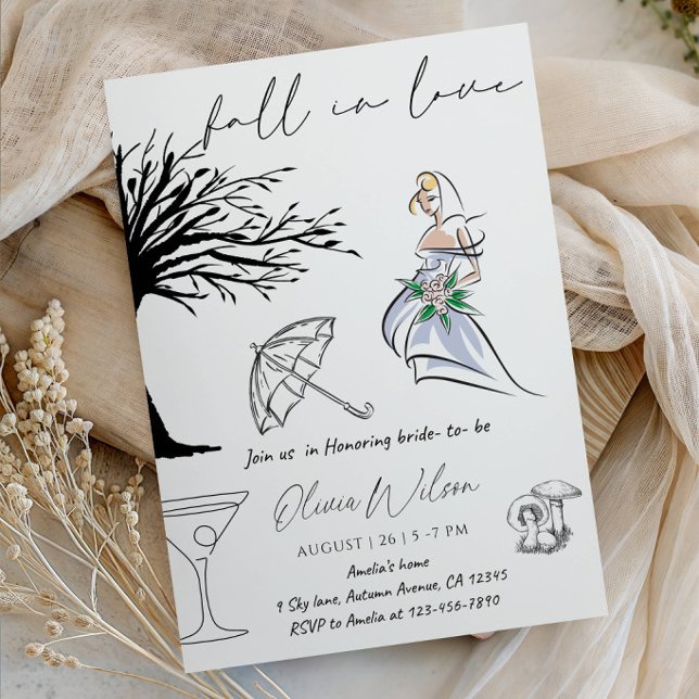 Invitation Fête de Mariage de Rêve d'Automne Romantique (Créateur téléchargé)