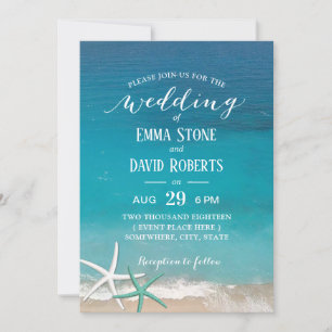 Invitation Fête de mariage de Starfish Beach