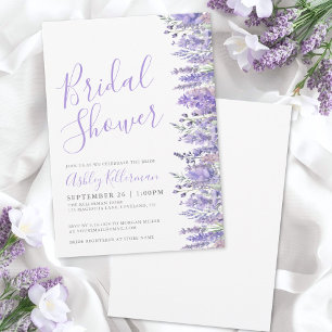 Invitation Fête de mariage élégante aux fleurs de lavande à l