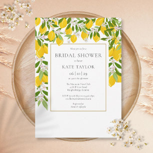 Invitation Fête de mariage élégante avec fleurs de citronnier