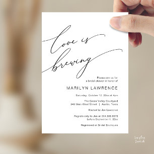 Invitation Fête de mariage élégante avec motifs floraux, bras