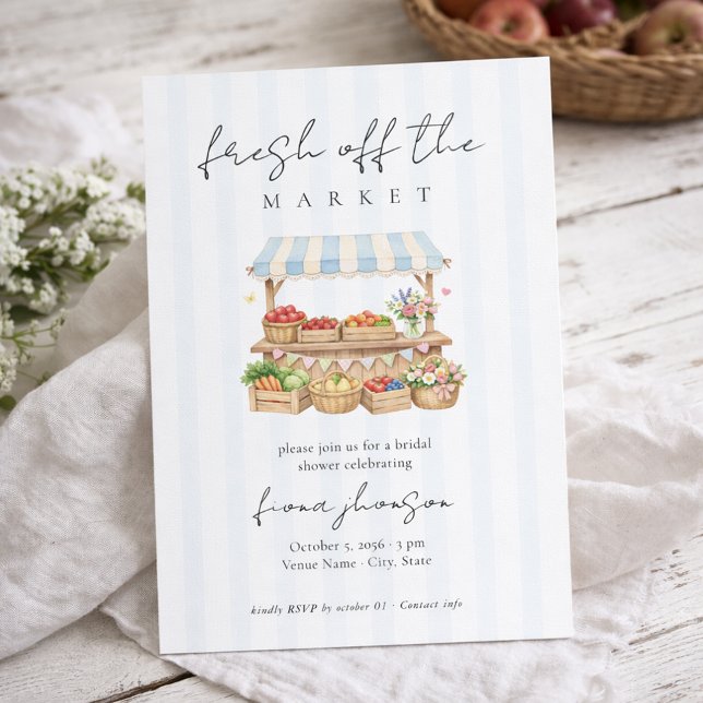 Invitation Fête de mariage élégante et fraîche sur le marché (Créateur téléchargé)