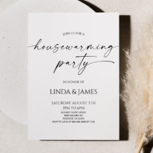 Invitation Fête de Mariage Élégante et Minimaliste de Chauffa