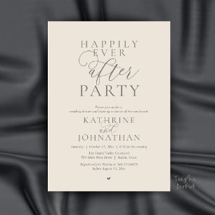 Invitation Fête de Mariage Élégante et Moderne, Pour Toujours