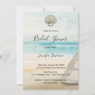Invitation Fête de mariage élégante et moderne sur la côte