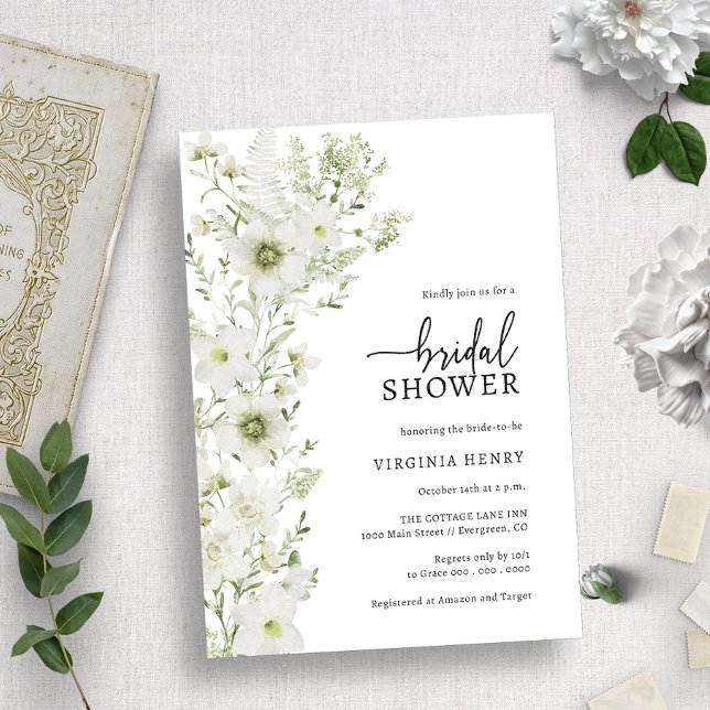 Invitation Fête de mariage élégante et verte (Créateur téléchargé)