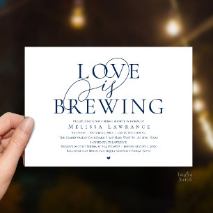Invitation Fête de mariage élégante « L'amour est en train de