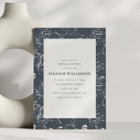 Fête de mariage élégante moderne gris charbon flor