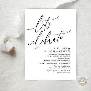 Invitation Fête de mariage en amoureux, célébrons notre union