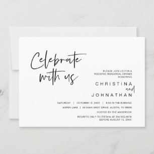 Invitation Fête de Mariage en Intime, Célébrez avec nous Invi