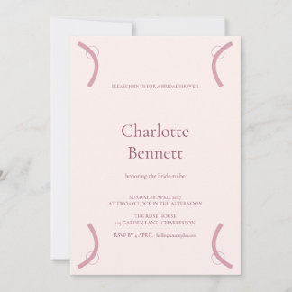 Invitation Fête de mariage en Rose Quartz