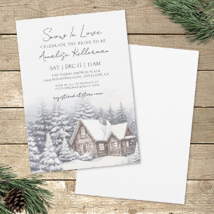 Invitation Fête de mariage enneigée d'hiver