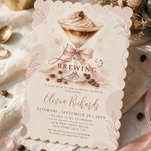 Invitation Fête de Mariage Espresso Martini L'Amour se Prépar