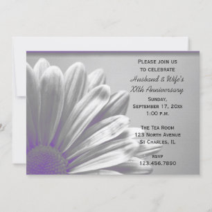 Invitation Fête de mariage et d'anniversaire avec des reflets