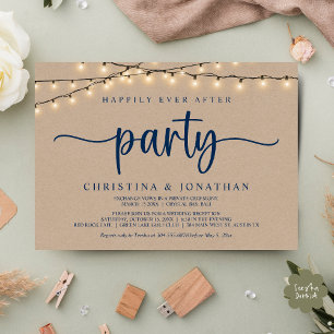 Invitation Fête de mariage et d'après-mariage « Heureux pour