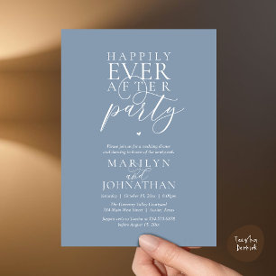 Invitation Fête de mariage et dîner de fugue pour toujours he