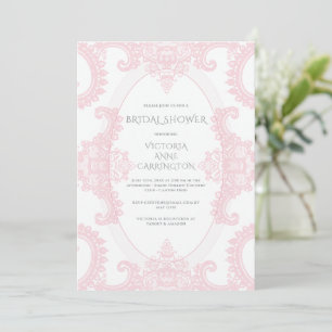 Invitation Fête de mariage fantaisiste vintage avec dentelle