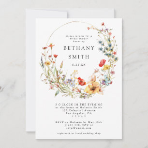 Invitation Fête de mariage fantaisiste Wildflower
