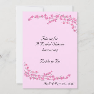 Invitation Fête de mariage Fleur de Cerisier Rose