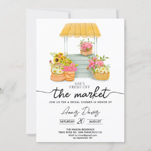 Invitation Fête de Mariage Fleuriste Elle est hors du Marché