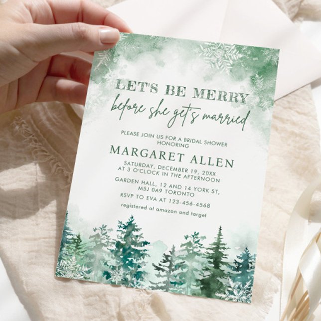 Invitation Fête de mariage flocon de neige d'hiver  (Créateur téléchargé)