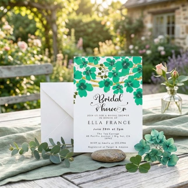 Invitation Fête de mariage floral aquarelle moderne (Créateur téléchargé)