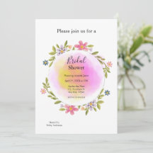 Fête de mariage floral aquarelle rose