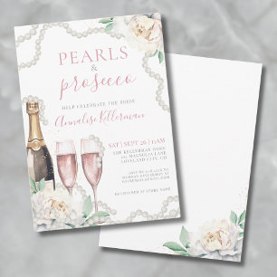 Invitation Fête de mariage floral au champagne rose