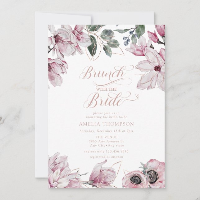 Invitation Fête de mariage floral de printemps (Devant)