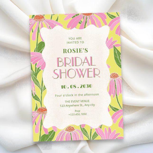 Invitation Fête de mariage floral fleuri (Créateur téléchargé)