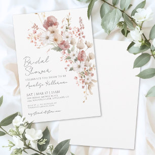 Invitation Fête de mariage floral fleuri sauvage élégant