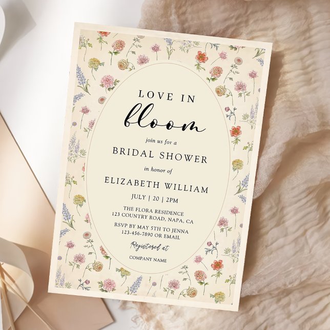 Invitation Fête de mariage Floral Love In Bloom (Créateur téléchargé)