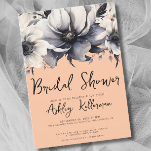 Invitation Fête de mariage Floral Peach