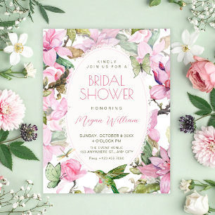 Invitation Fête de mariage floral rose botanique