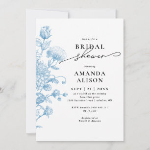 Invitation Fête de mariage Floral Sketch