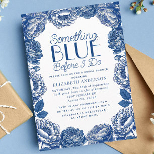Invitation Fête de mariage floral Toile De Jouy quelque chose