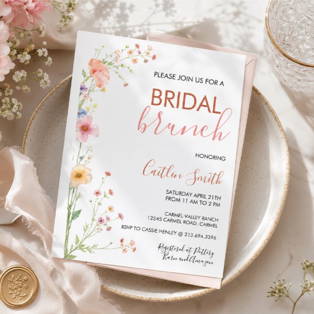 Invitation Fête de mariage florale  (Créateur téléchargé)