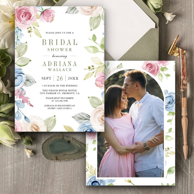 Invitation Fête de Mariage Florale de Printemps Doux (Créateur téléchargé)