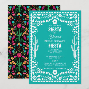 Invitation Fête de Mariage Florale Traditionnelle Mexicaine