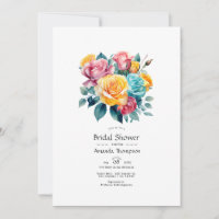 Fête de mariage florale turquoise, jaune et rose
