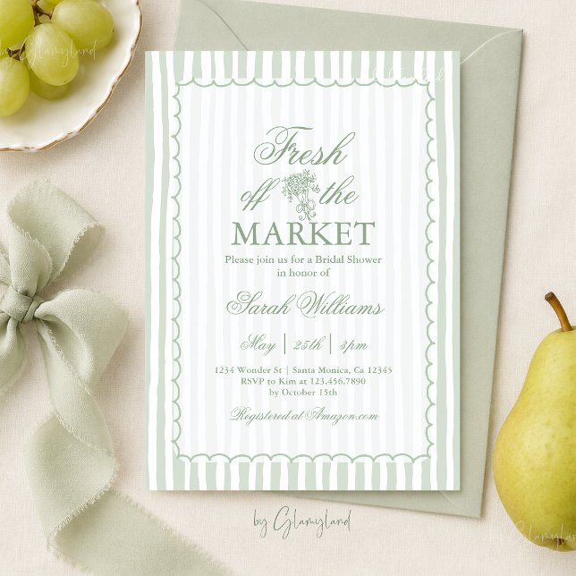 Invitation Fête de Mariage Fresh Off the Market (Créateur téléchargé)