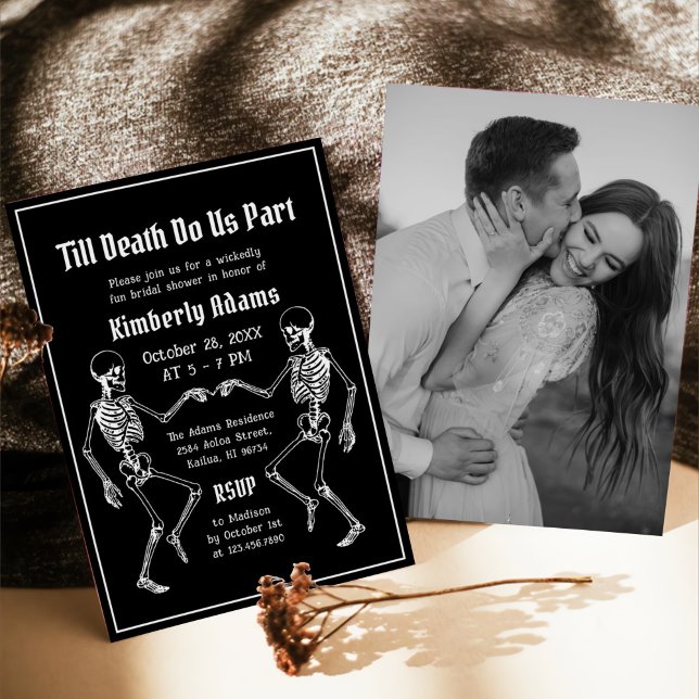Invitation Fête de Mariage Halloween Jusqu'à Ce que la Mort N (Créateur téléchargé)